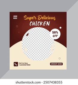 Food menu social media post template