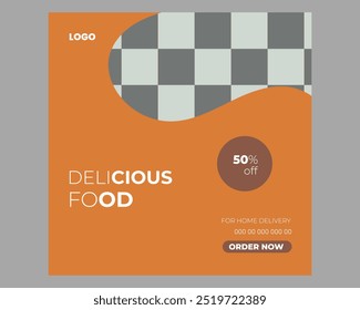 Food menu and social media post template
