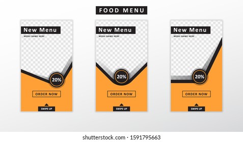 Food menu social media template