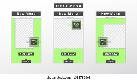 Food menu social media template