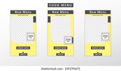Food menu social media template