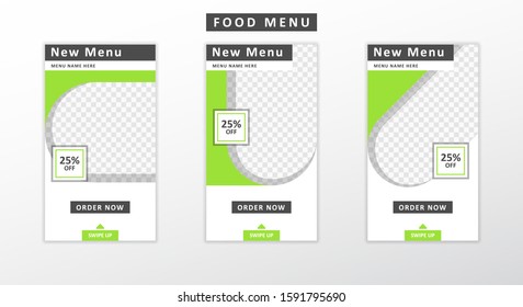 Food menu social media template