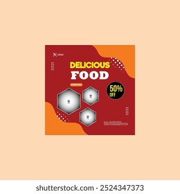 Food Menu Social Media Template Design