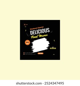 Food Menu Social Media Template Design