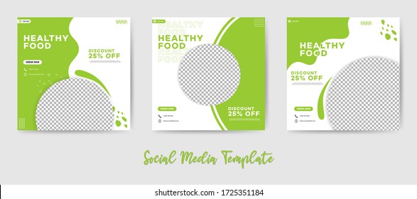 Food Menu Social Media Templates Post And Story. Perfect For Promotions And Marketing On Social Media.  