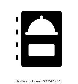 food menu solid icon illustration vector graphic 