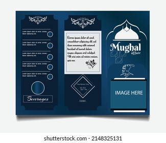 Food Menu Template Trifold Brochure front part