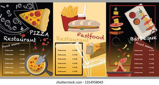 food menu vector illustration 