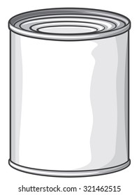 food in metal tin can