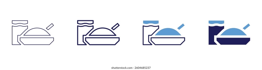 Food microbiology icon in 4 different styles. Thin Line, Line, Bold Line, Duotone. Duotone style. Editable stroke.