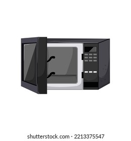 food microwave oven cartoon. food microwave oven sign. isolated symbol vector illustration
