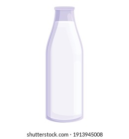 Food milk bottle icon. Cartoon of food milk bottle vector icon for web design isolated on white background