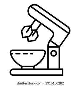 Food mixer icon. Outline food mixer vector icon for web design isolated on white background