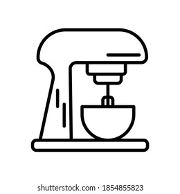Food mixer. Outline simple vector icon. Icon, symbol, geometric, doodle. 