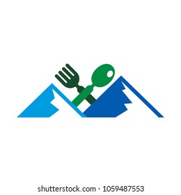 Food Mountain Logo Icon Design