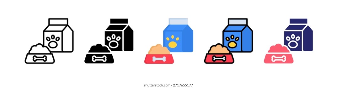Comida Icono de Estilo Múltiple Conjunto de Colección..
