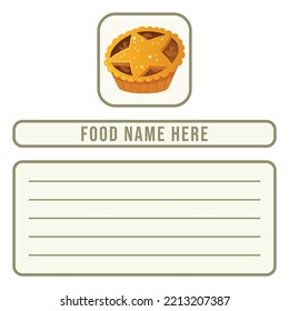 Food Name Label Sticker Simple Vector, Snack Label Information, Drink Label Packaging, Dessert Pudding Information