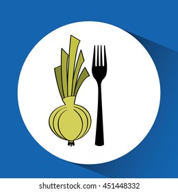 food nature healthy vegetables isolated, vector illustration