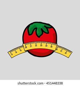 food nature healthy vegetables isolated, vector illustration
