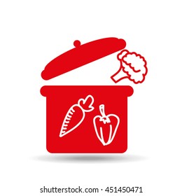 food nature healthy vegetables isolated, vector illustration