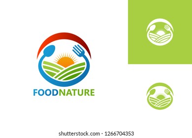 Food Nature Logo Template Design Vector, Emblem, Design Concept, Creative Symbol, Icon