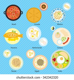 Food for nine countries, Brazil, Canada, Mexico, Panama, Netherlands, Greece, Russia, Egypt, India
