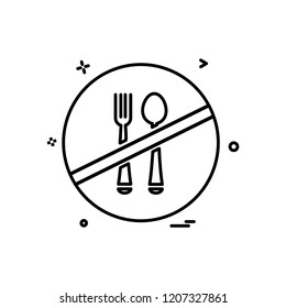 Food not allowed icon design vector