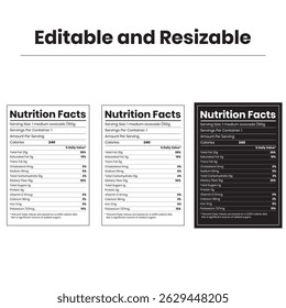 fatos de nutrição alimentar, nutrição alimentar, fatos de nutrição suplemento