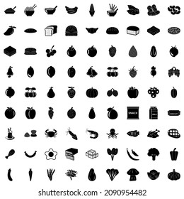 food and nutritions icon set vector sign symbol