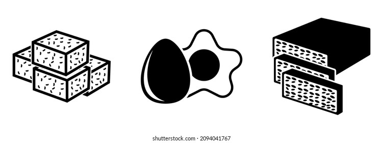 food and nutritions icon set, food and nutritions vector set sign symbol
