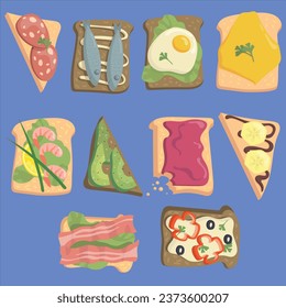 Food objects vector design illustration