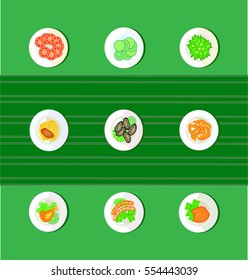 Food on a plate / lunch menu