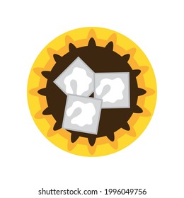 food on saucer isolated icon