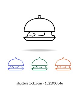 food on a tray icon. Elements of simple web icon in multi color. Premium quality graphic design icon. Simple icon for websites, web design, mobile app, info graphics