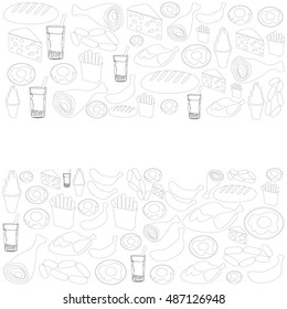 food on white background,vector illustration