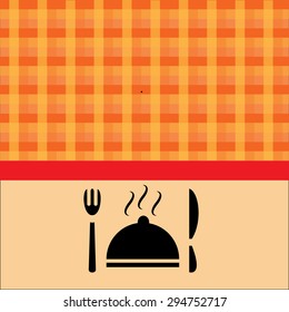 food  orange background vector illustration