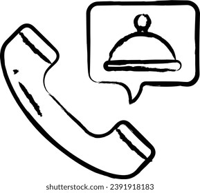 Ilustración vectorial dibujada a mano por orden alimentario