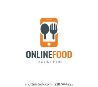 Food Order Logo. Mobile Food Logo. Online food Delivery Logo