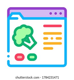 food order web site icon vector. food order web site sign. color symbol illustration