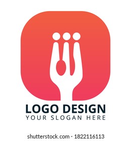 Food Ordering Service Professional Logo Design Vector