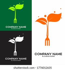Food organic.Restaurant logo, Template for logo.Stock illustration.
