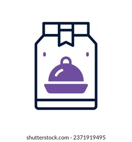 food pack dual tone icon. vector icon for your website, mobile, presentation, and logo design.