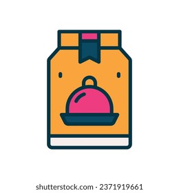 food pack filled color icon. vector icon for your website, mobile, presentation, and logo design.
