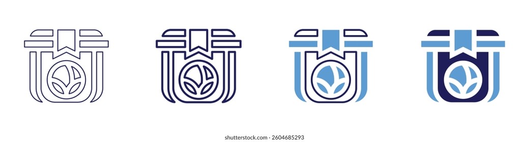 Food pack icon in 4 different styles. Thin Line, Line, Bold Line, Duotone. Duotone style. Editable stroke.