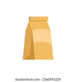 Food pack icon flat vector. Recycle box. Fabric reusable isolated