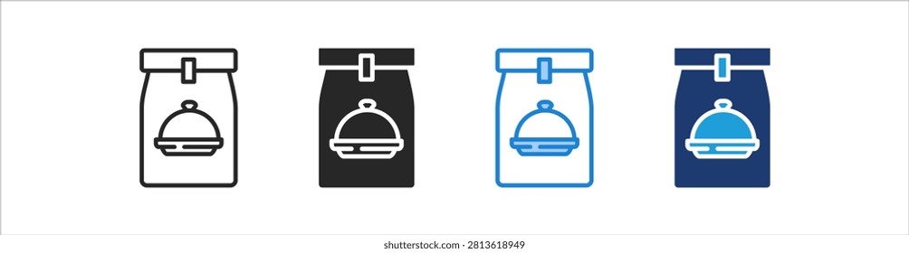 Food Pack Icon Set Multiple Style Vector Collection
