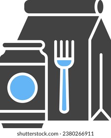 Imagen vectorial del icono del paquete de alimentos. Adecuado para aplicaciones web móviles y medios de impresión.