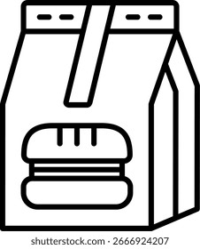 Paquete de alimentos Línea Vector Icon Design