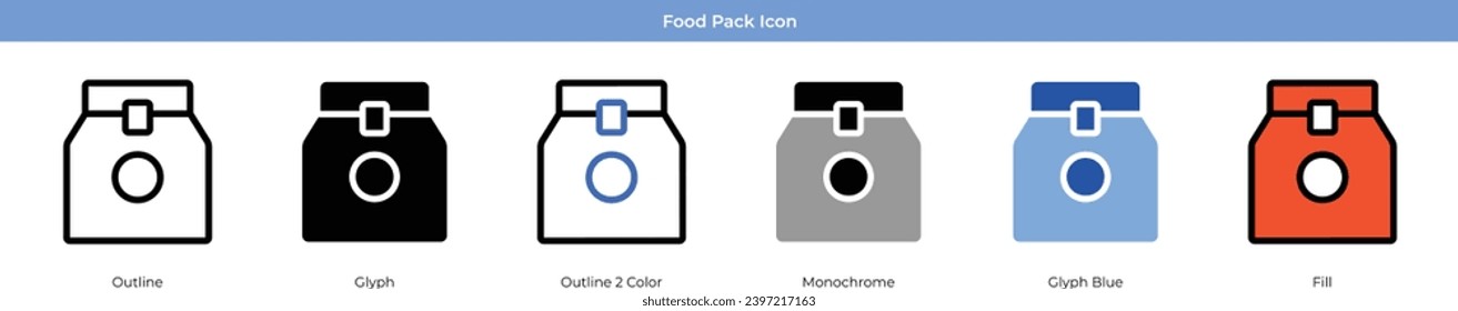 Food pack set with 6 style