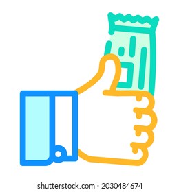 food package color icon vector. food package sign. isolated symbol illustration
